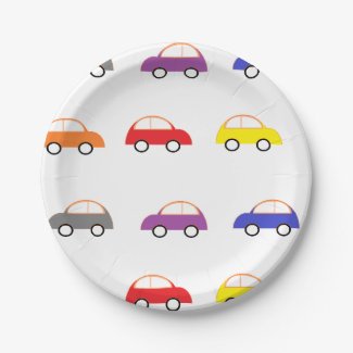 Multicolor mini cars on white