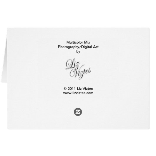 Multicolor Mix Blank Card (Back Horizontal)