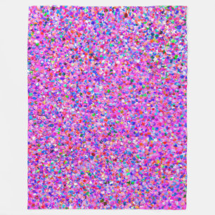 Multicolor Mosaic Modern Grit Glitter #3 Fleece Blanket