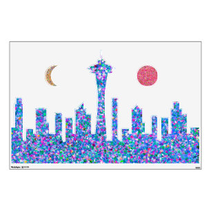 Multicolor Mosaic Modern Grit Glitter #3 Wall Sticker