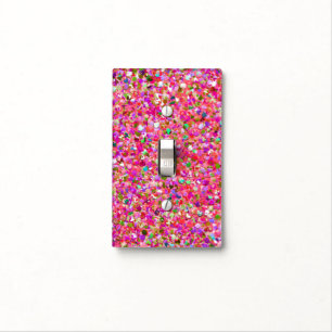 Multicolor Mosaic Modern Grit Glitter #4 Light Switch Cover