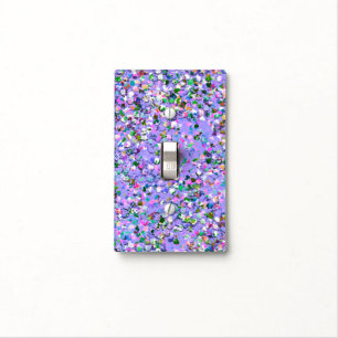 Multicolor Mosaic Modern Grit Glitter #6 Light Switch Cover