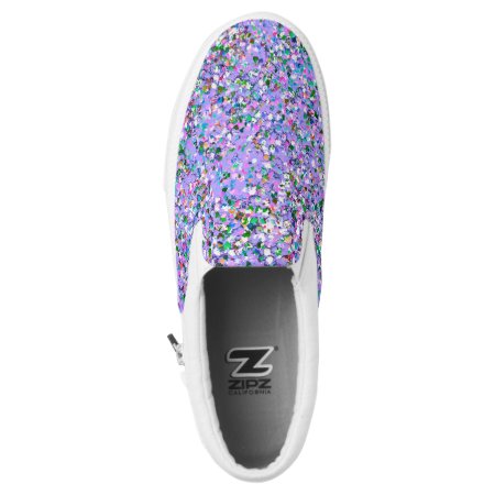 Multicolor Mosaic Modern Grit Glitter #6 Slip-on Sneakers