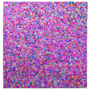 Multicolor Mosaic Modern Grit Glitter #8 Napkin