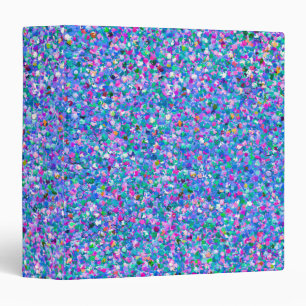 Multicolor Mosaic Modern Grit Glitter #9 3 Ring Binder