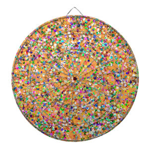 Multicolor Mosaic Modern Grit Glitter #9 Dart Board