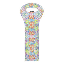 Multicolor Mosaic Wine Tote