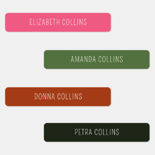 Multicolor Office Name Label Stickers