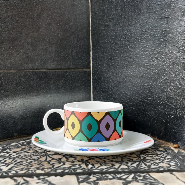 Multicolor Ogee Pattern Bowl (Chili Bowl)