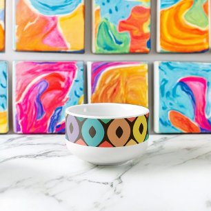 Multicolor Ogee Pattern Soup Mug