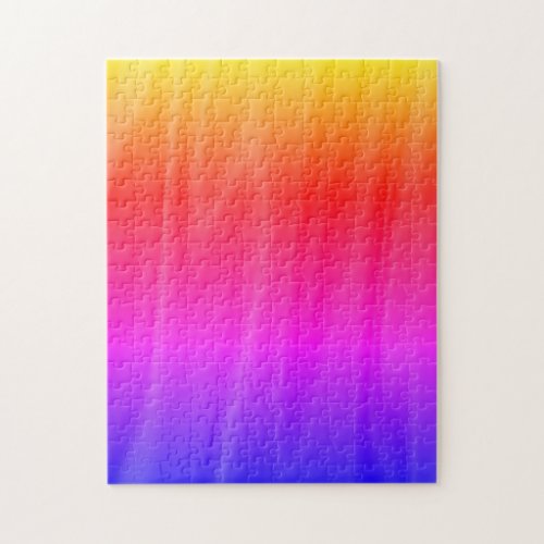 Multicolor Ombre Colors Abstract Colorful Unique Jigsaw Puzzle