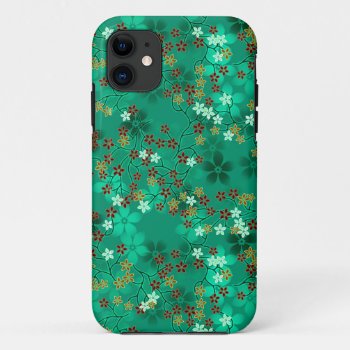 Multicolor Oriental Floral Pattern #8 Iphone 11 Case by TechShop at Zazzle