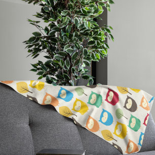 Multicolor Owl Cartoon Baby Blanket