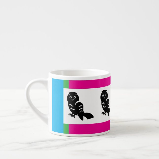 Multicolor Owl Espresso Mug (Left)