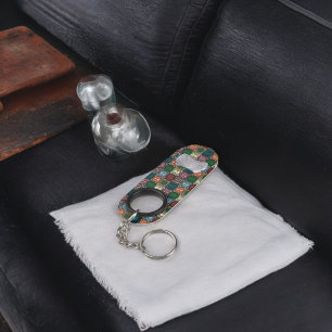 Multicolor Owl Pattern Keychain Bottle Opener