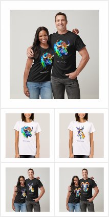 Multicolor Paint Drip Watercolor Animals