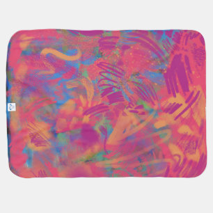 Multicolor Paint Texture Baby Blanket