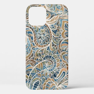 Multicolor Paisley Hand-Drawn Print iPhone 12 Case
