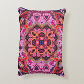 Multicolor paisley, scarf print design accent pillow (Back(Vertical))