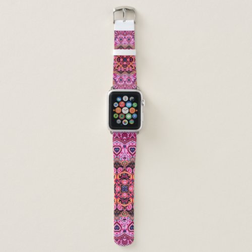 Multicolor paisley scarf print design apple watch band