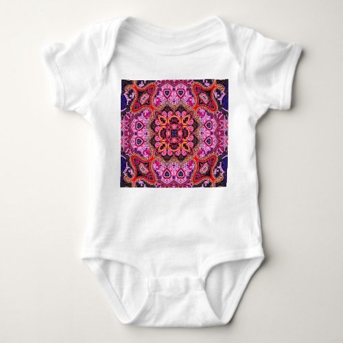 Multicolor paisley scarf print design baby bodysuit