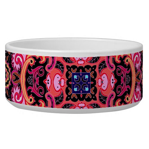 Multicolor paisley scarf print design bowl