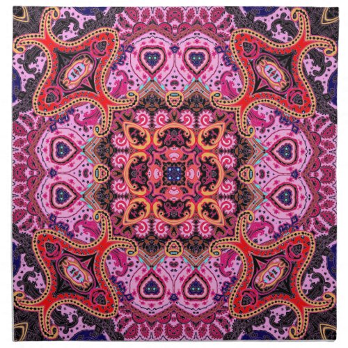 Multicolor paisley scarf print design cloth napkin