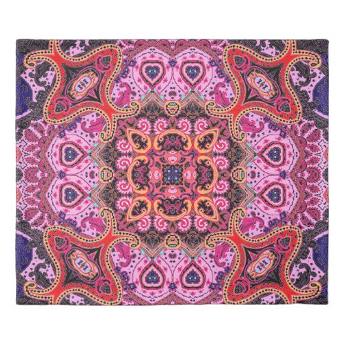 Multicolor paisley scarf print design duvet cover