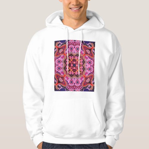 Multicolor paisley scarf print design hoodie