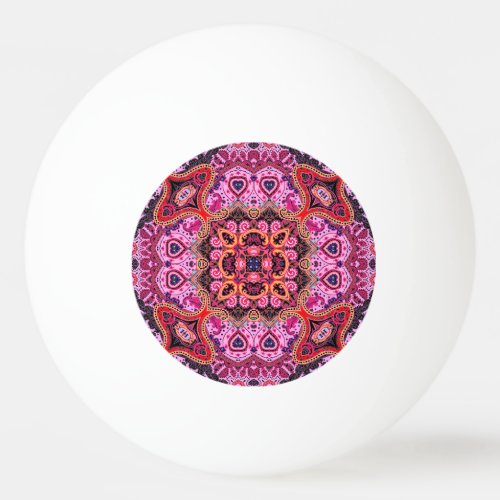 Multicolor paisley scarf print design ping pong ball