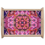 Multicolor paisley, scarf print design serving tray