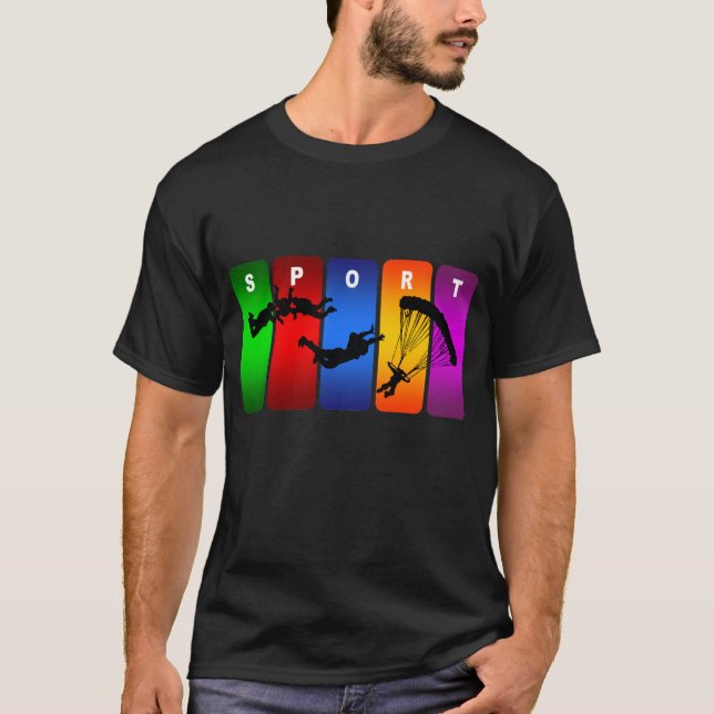 Multicolor Parachuting Emblem T-Shirt (Front)