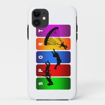 Multicolor Parachuting Iphone 5 Case by TheArtOfPamela at Zazzle