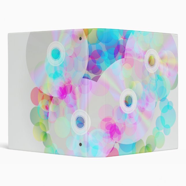 Multicolor Party Background 3 Ring Binder (Background)