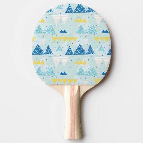 Multicolor Party Fun Seamless Pattern Ping Pong Paddle