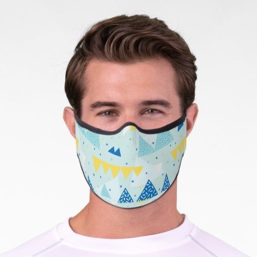 Multicolor Party Fun Seamless Pattern Premium Face Mask