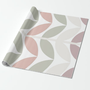 Multicolor Pastel Botanical Abstract Wrapping Paper