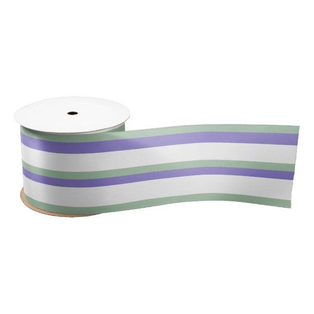 Multicolor Pastel Purple, Green, White Ribbon (Spool)