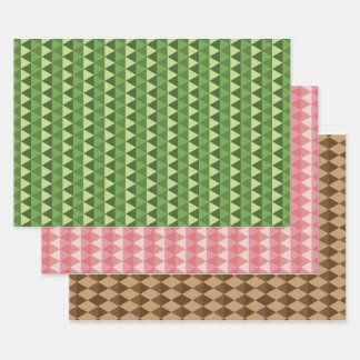 Multicolor Pattern Design  Wrapping Paper Sheets