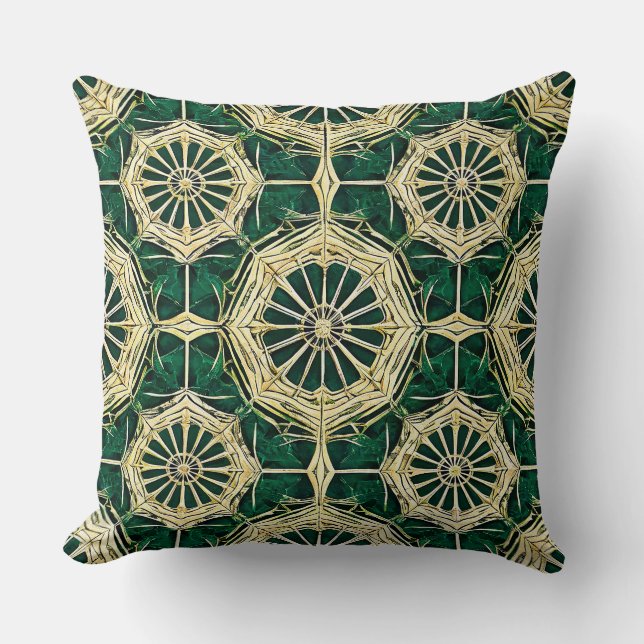 Multicolor Pattern Throw Pillow (Front)