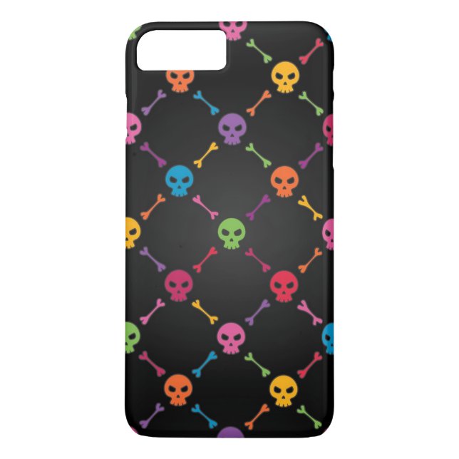 Multicolor pattern with skulls Case-Mate iPhone case (Back)