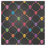 Multicolor pattern with skulls fabric