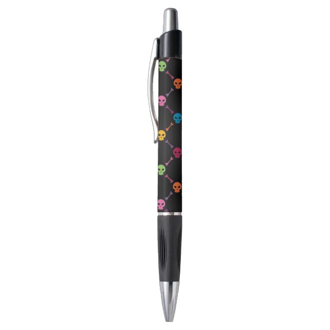 Multicolor pattern with skulls pen (Top (Vertical))