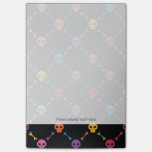 Multicolor pattern with skulls post-it notes