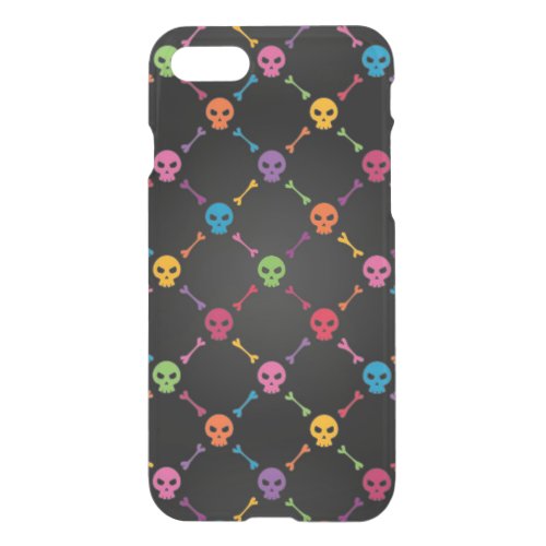 Multicolor pattern with skulls iPhone SE87 case