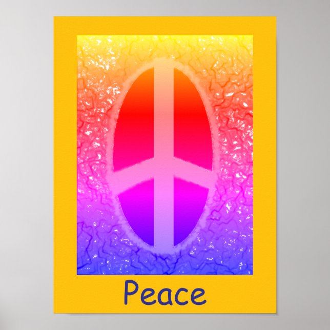 Multicolor Peace Sign Poster (Front)