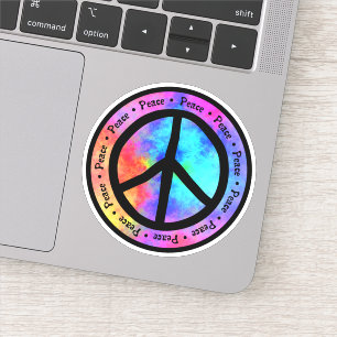 Multicolor Peace Sign Sticker