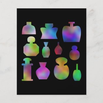 Multicolor Perfume Bottles. Flyer by Graphics_By_Metarla at Zazzle