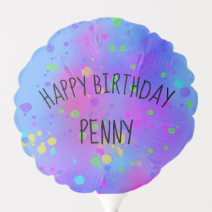 Multicolor Personalized Birthday Balloon