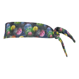 Multicolor Pickelballs Tie Headband